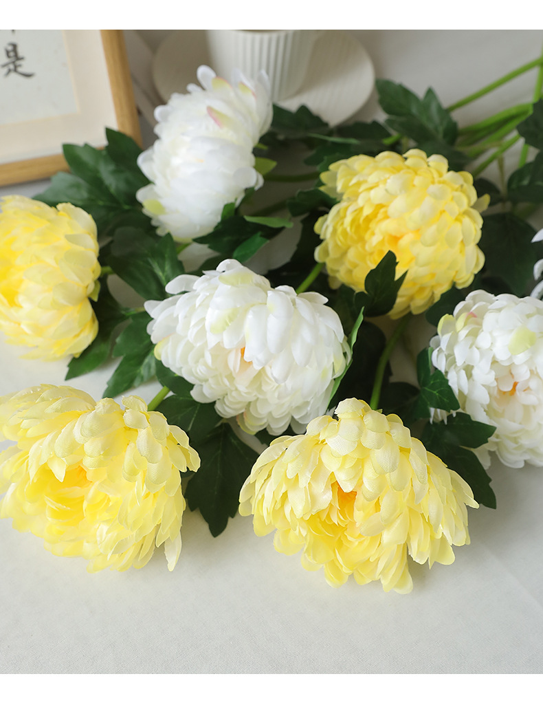 仿真菊花祭祀扫墓清明上坟陵园墓地坟前摆放塑料绢花祭奠假花详情5