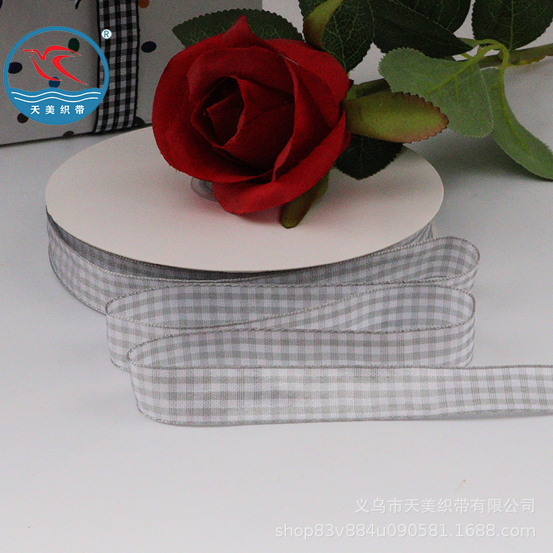1.5 cinta de celosía milky bird plaid cinta decorativa para hornear pastel cinta de arco material de bricolaje cinta de celosía cinta de regalo pic 36