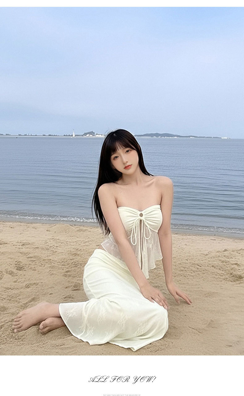 2026 New Goddess Sexy Swimsuit, slimming and charming for women, Island vacation photo Sexy lace strapless three-piece swimsuit 125218 pic 10