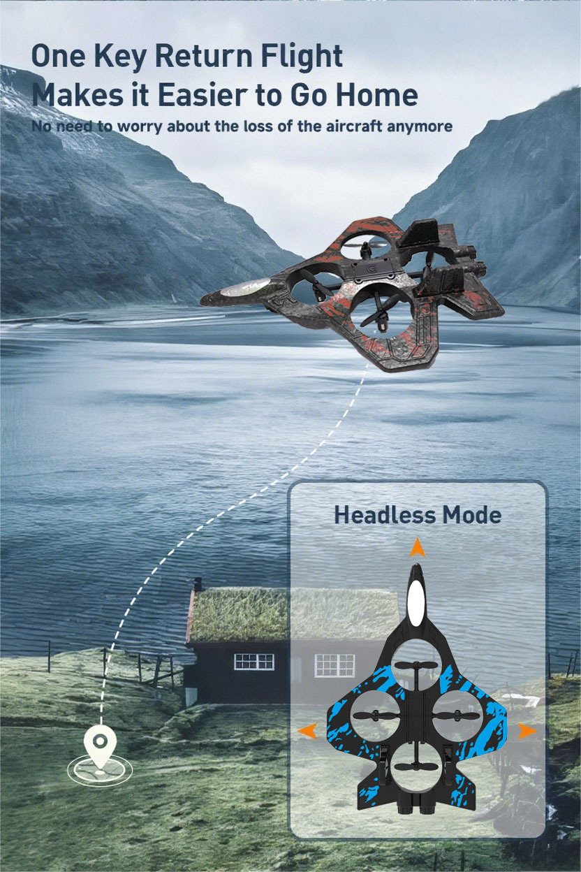 Cross-border new remote-controlled aircraft, stunt aircraft, foam aircraft, light charging, shock-resistant four-axis drone toy pic 11