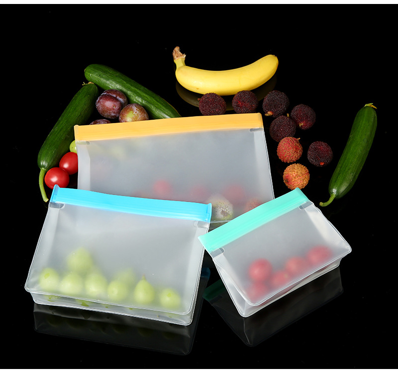 Three-dimensional PEVA food preservation bags, semi-transparent fruit refrigerator refrigeration preservation bags, snack storage sealed bags pic 11