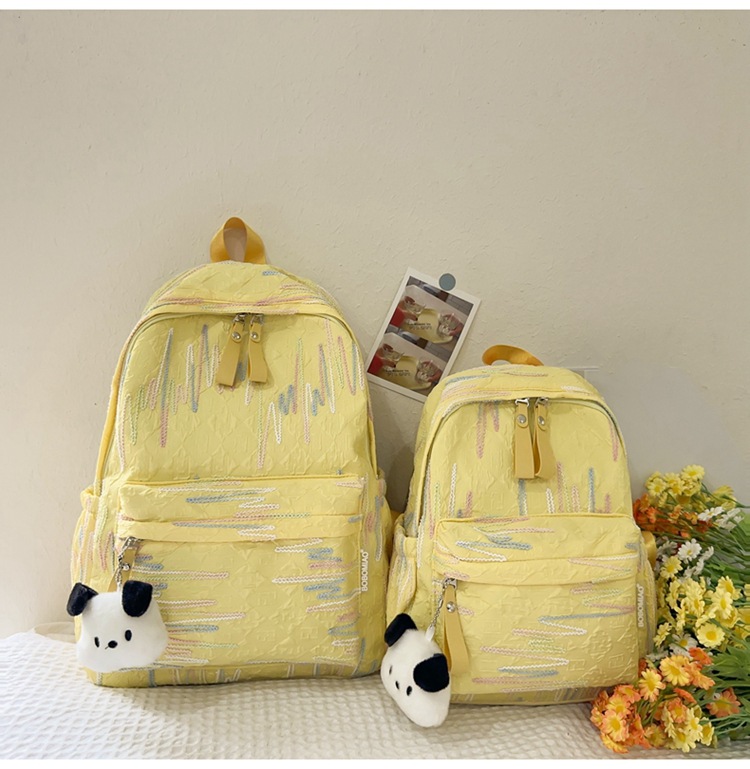 双肩包女生出游可爱少女简约大学生百搭轻便时尚春游中学上课书包详情40