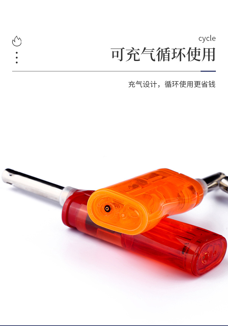 跨境透明彩色明火点火器厨房煤气灶点火野餐烧烤生火用具厂家直供详情6