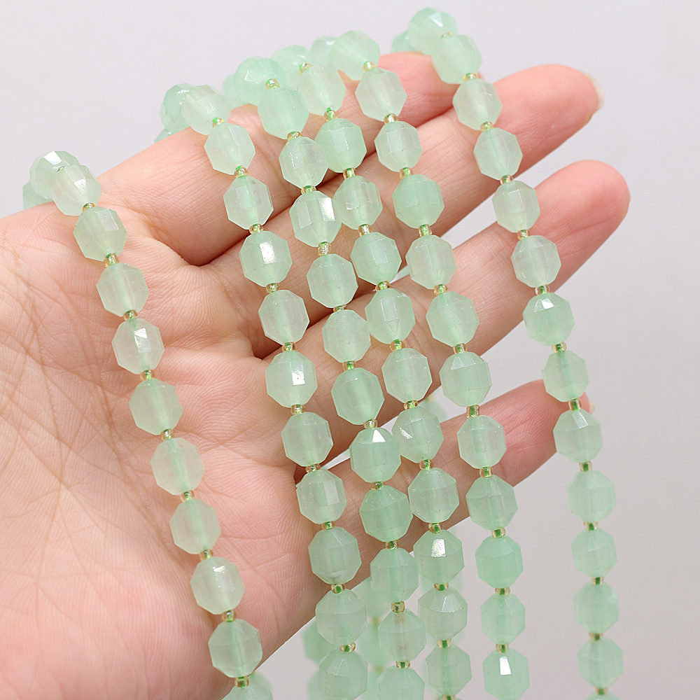 Wholesale of natural rose quartz rough stone cut surface bucket beads, crystal agate, diy jewelry accessories, semi-finished products, handcrafted beads pic 25