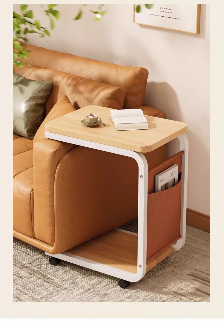 The new side table, movable trolley, sofa side cabinet, simple and modern living room coffee table, storage rack and mini bedside table pic 6