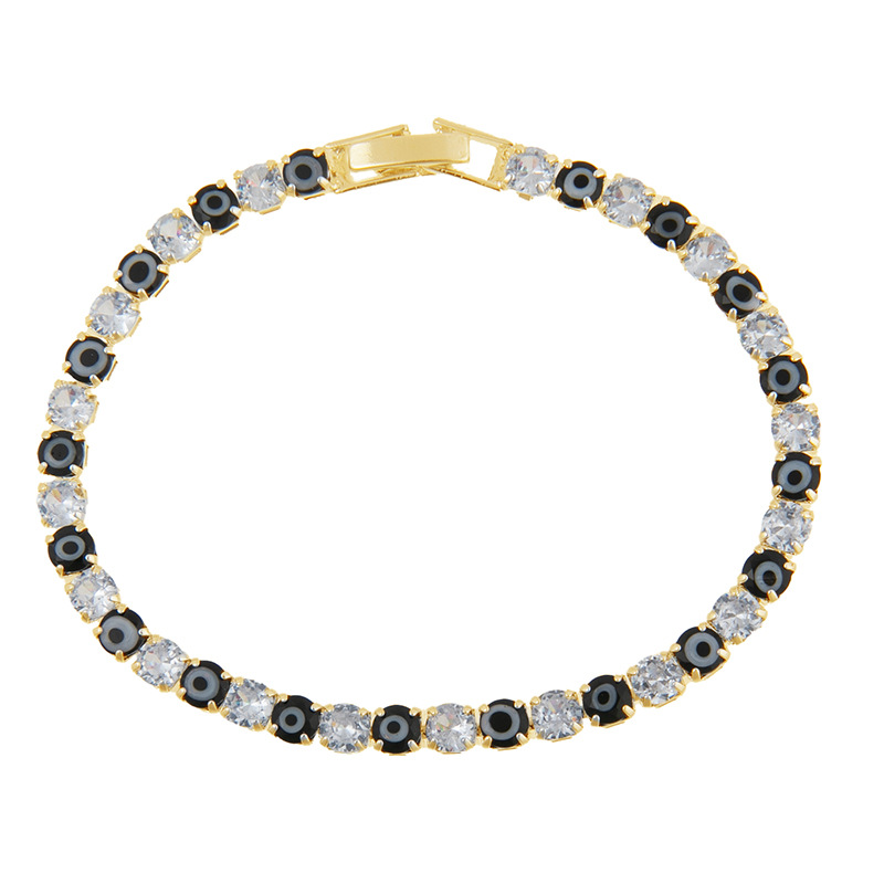 土耳其蓝眼睛恶魔之眼手链铜镀银满钻网球链跨境时尚邪眼饰品工厂批发详情14