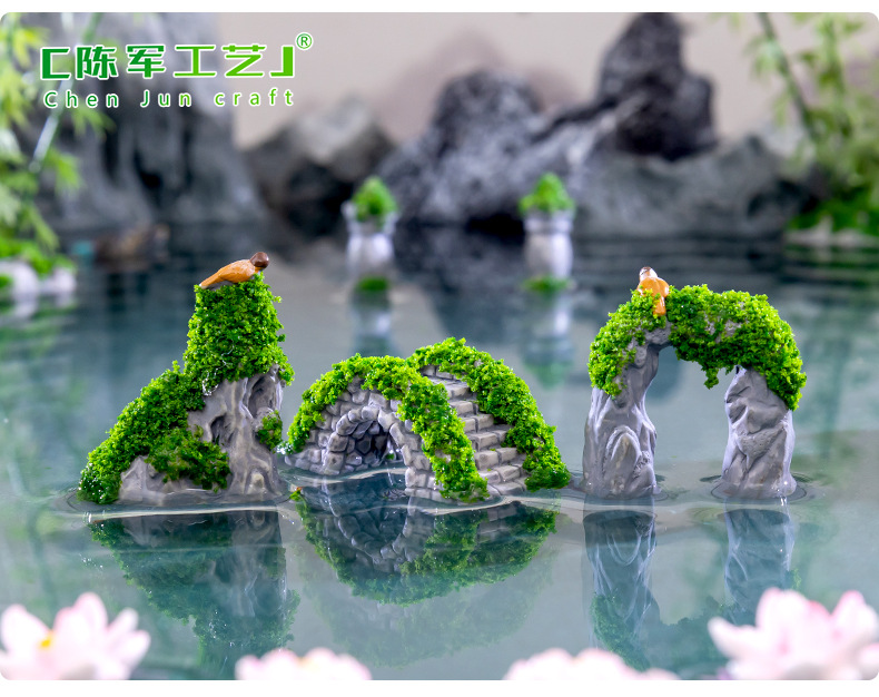 苔藓微景观江南中式古建筑亭桥假山造景 DIY园艺生态瓶装饰小摆件详情41