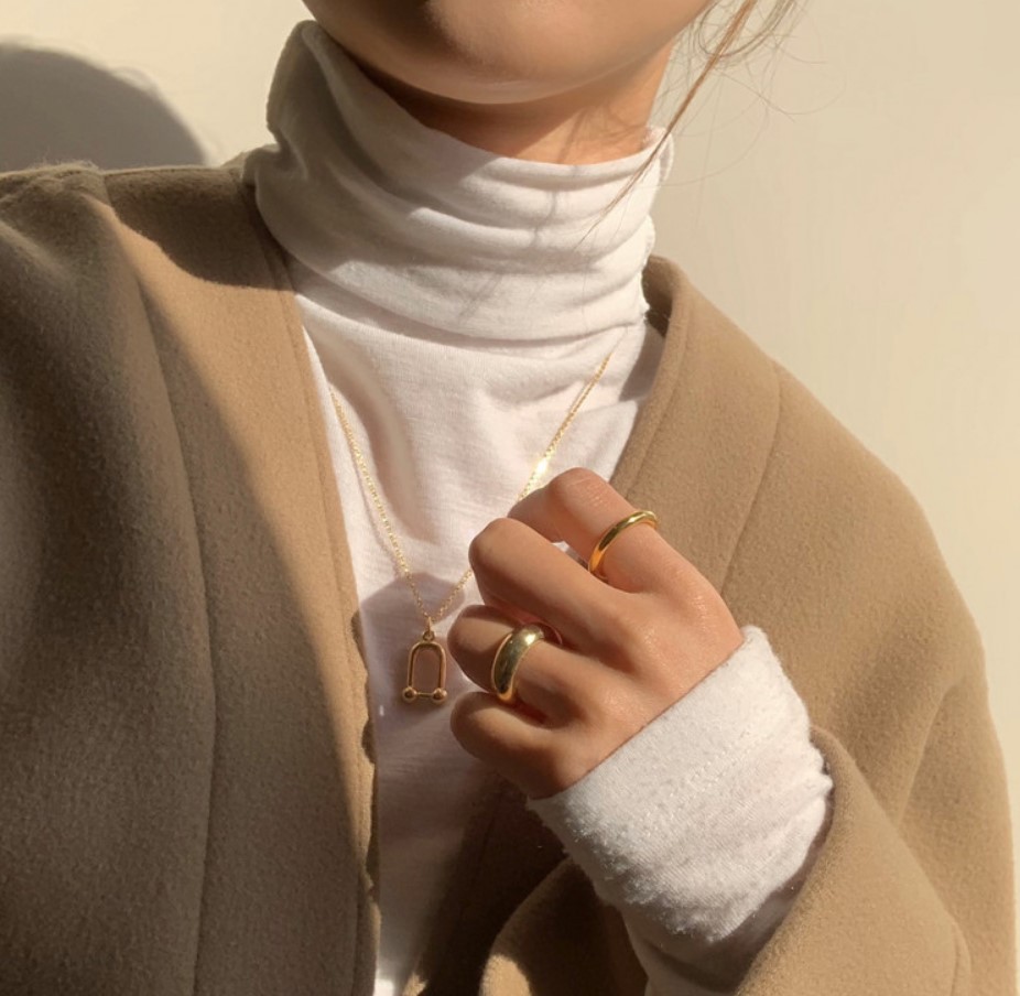 Heavy metal line ring, Korean version S925 pure silver simple style smooth surface simple line fine ring ring pic 19
