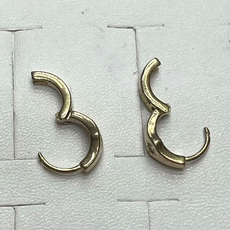 Cross-border bestsellers, Instagram-style earrings, versatile, simple and fashionable, golden earrings, round gold-plated earrings pic 5