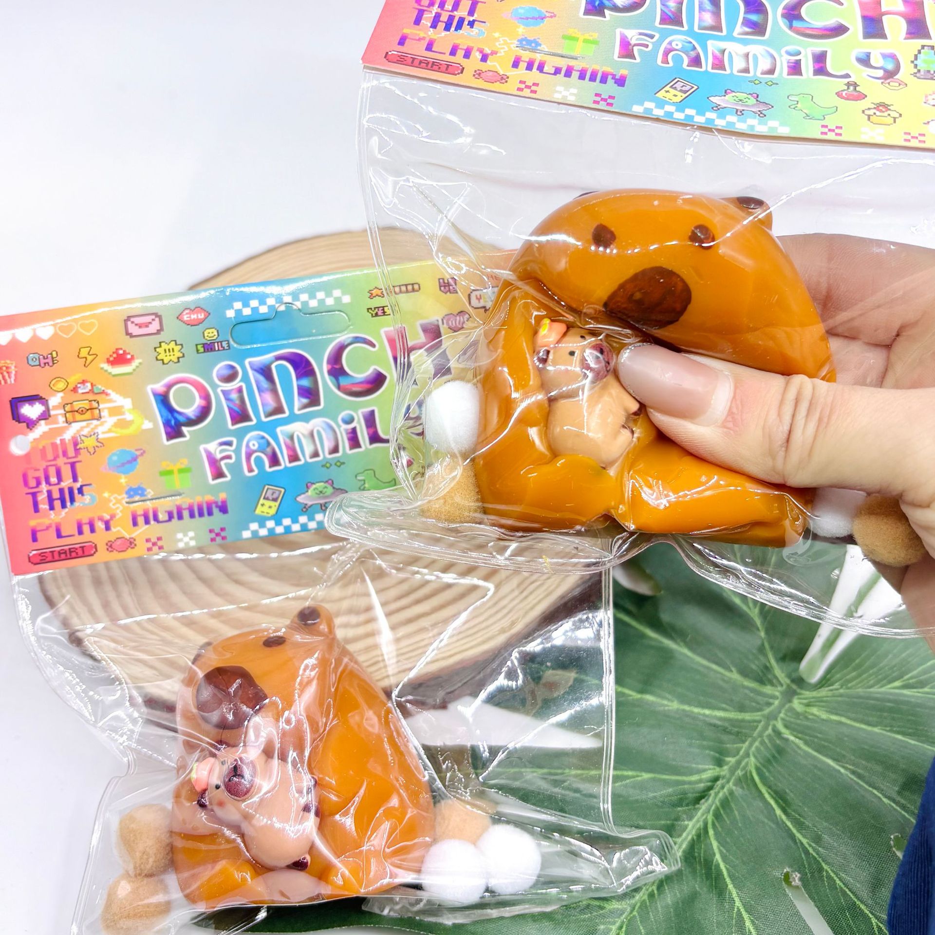 The new Kapibala Kneading Fun Healing soft rubber TPR slow Rebound feel stress-relieving toy is in stock pic 2