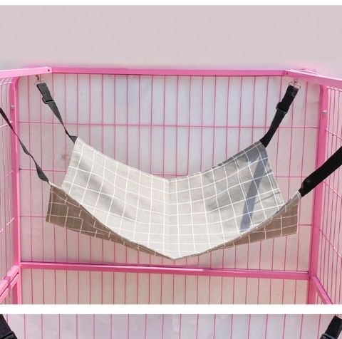Factory pet supplies canvas cat cages, hammocks with fleece hanging, adjustable length, pet cat hanging beds pic 12