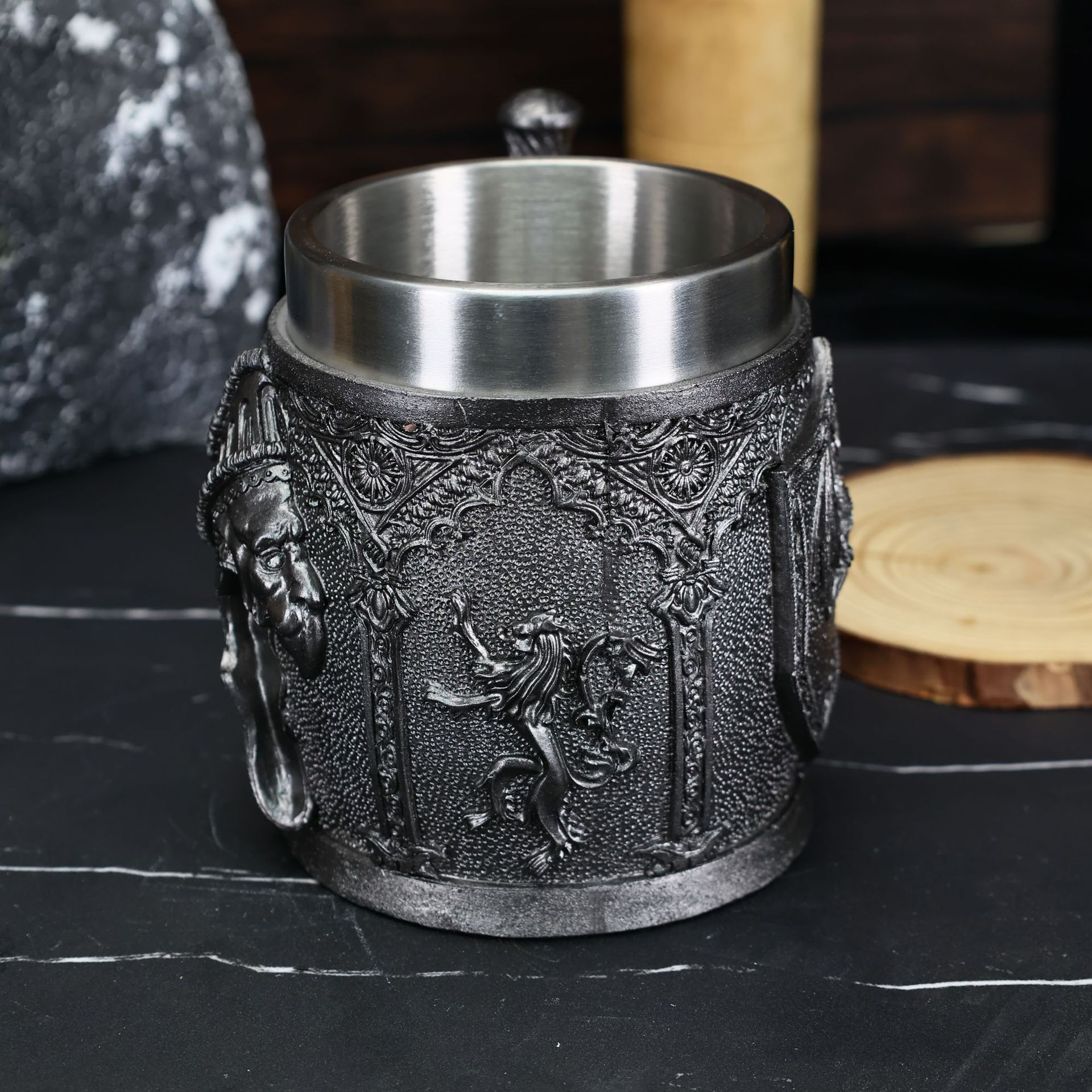 European medieval retro samurai beer mugs, sword handles, mug coffee cups, stainless steel water cups, draft beer cups pic 2