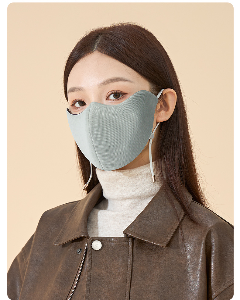 秋冬新品5D立体海绵保暖口罩骑行防风透气防寒加绒加厚脸罩面罩女详情17