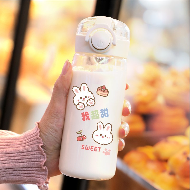 可爱高颜值塑料水杯儿童便携弹跳吸管学生户外运动随手杯日用百货详情27