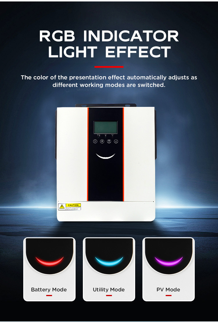 Liqun Solar photovoltaic reverse control integrated machine solar inverter 1KW-6.2KW genuine Bojia storage inverter pic 8