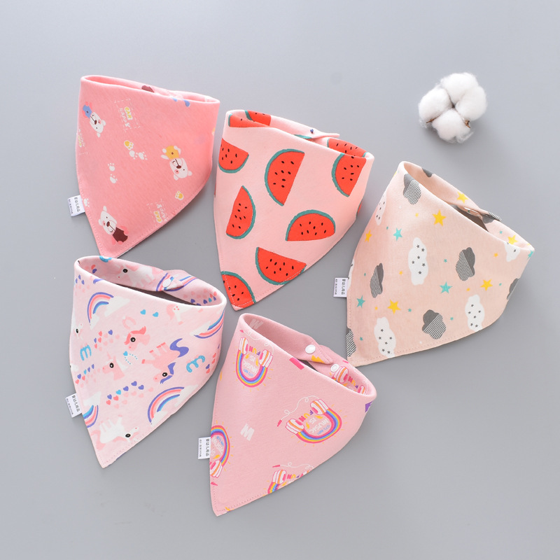 Baby babble toalla baby triangle toalla algodón doble botón impermeable recién nacido babero pañuelo infantil primavera otoño pic 14