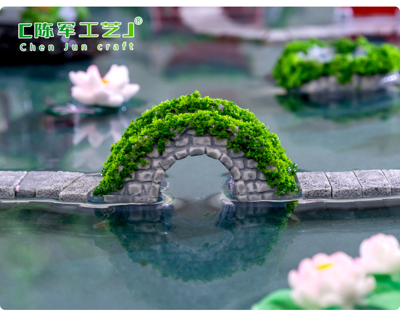 苔藓微景观江南中式古建筑亭桥假山造景 DIY园艺生态瓶装饰小摆件详情44