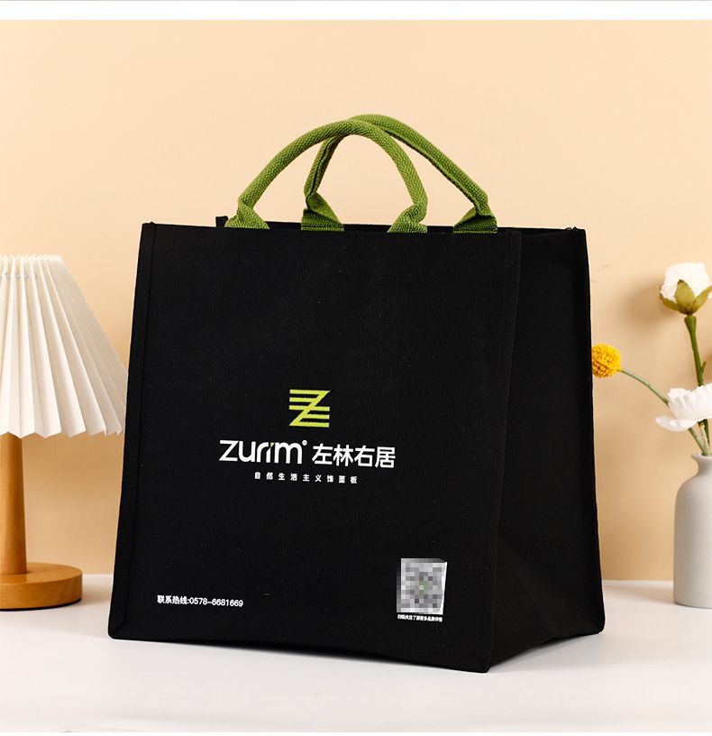 Customized three-dimensional canvas bags, LOGO advertisements, training ribbon tote bags, large-capacity cotton bags for schools and institutions pic 14