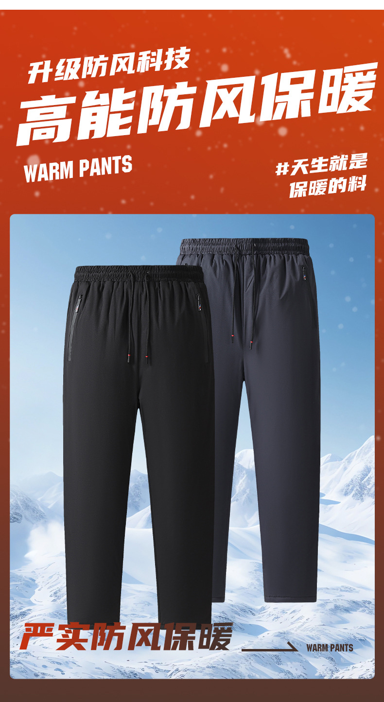 秋冬款加绒加厚羊羔绒加大加肥保暖御寒科技升温裤子休闲棉裤直筒详情24