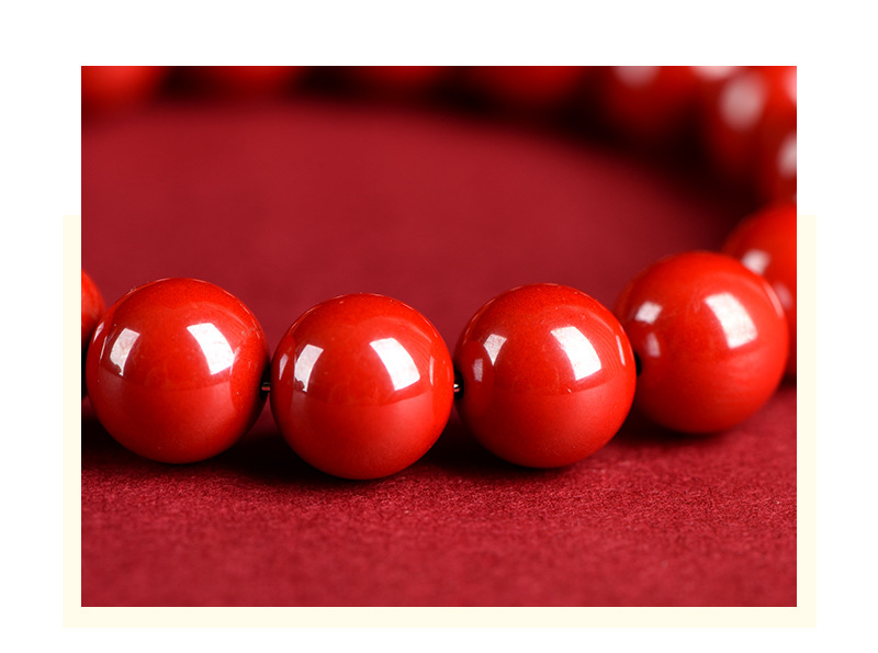 Jiuya Crystal Raw Ore Cinnabar Bracelet, Purple Gold Sand Emperor Red Sand Bracelet, direct sales from the manufacturer of purple sand and red cinnabar pic 20