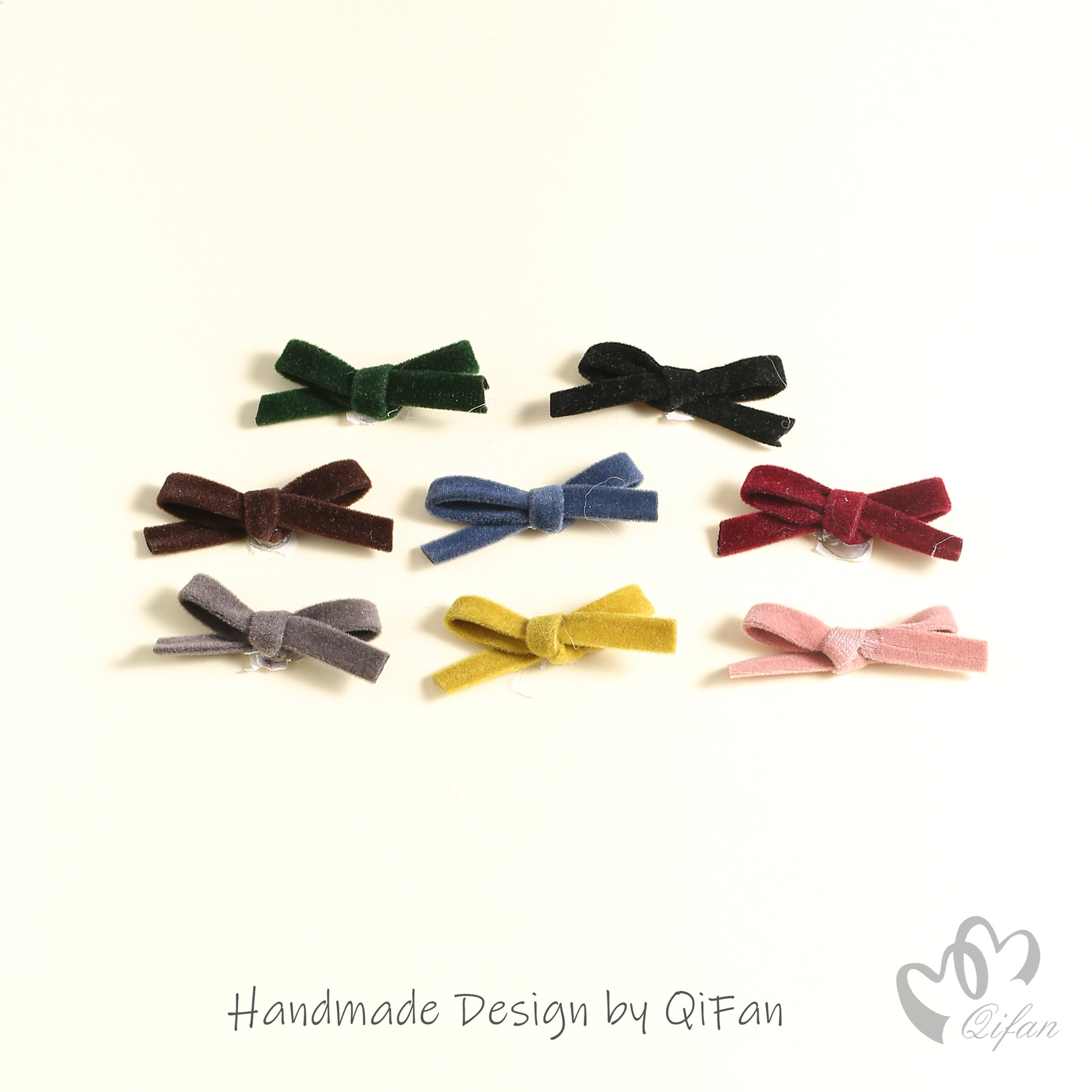 韩版绒布手打结手工布艺蝴蝶结辅料 DIY手工发饰鞋袜服装辅料配饰详情5