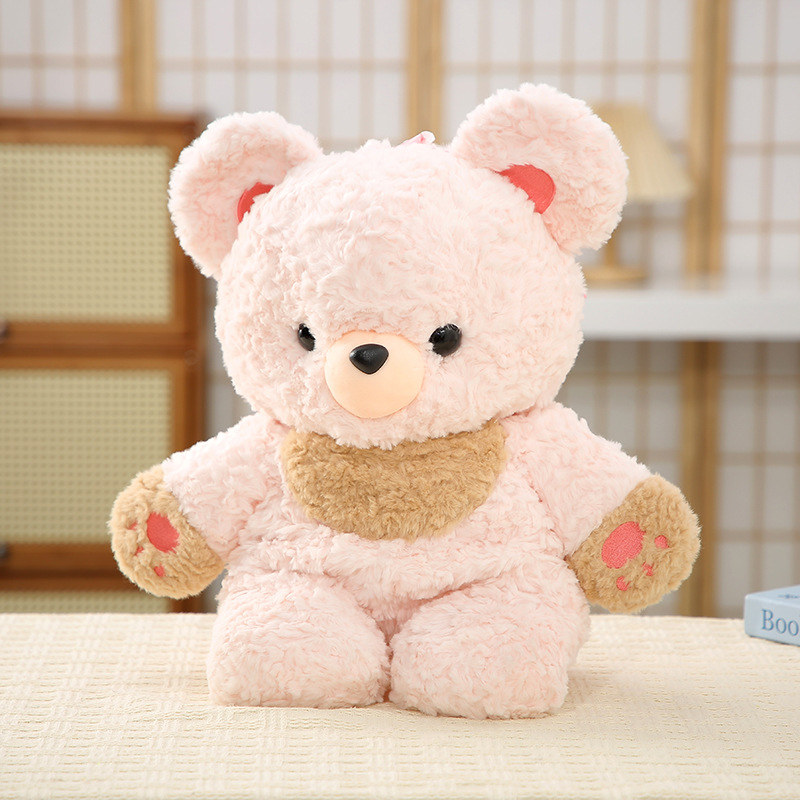 新款可爱小熊毛绒双肩包百搭甜美毛绒包包卡通玩偶公仔趴趴包批发详情3