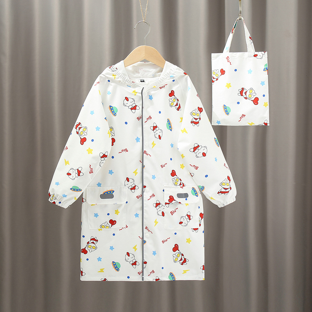 高品质库洛萌奥特儿童雨衣长款书包位大帽檐雨衣中小童雨披强防水详情25
