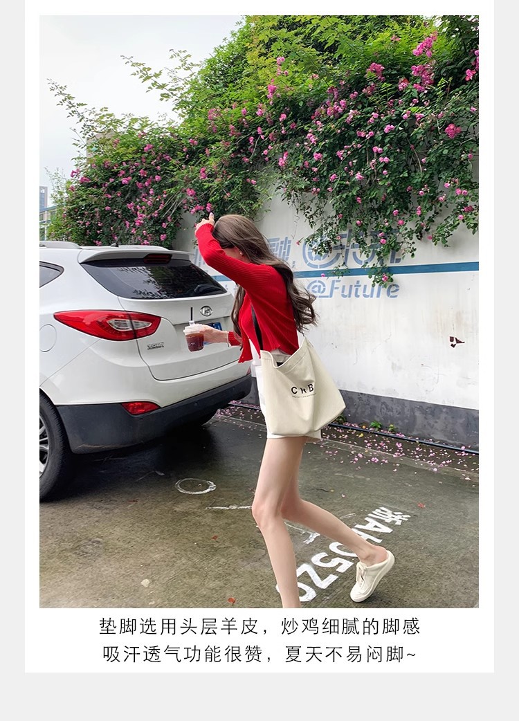 葡萄妈studiolee同款牛皮系带休闲百搭运动板鞋圆头小白鞋女新款详情21