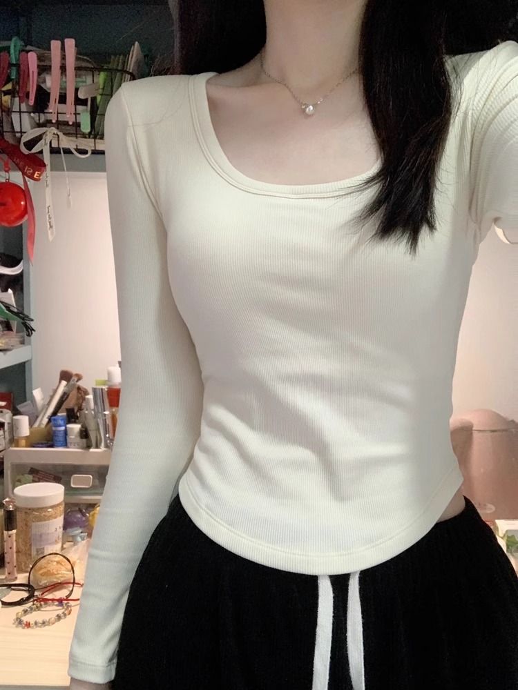 工厂店代发抖音爆款直播打底衫女甜辣内搭短款上衣女保暖修身显瘦详情9