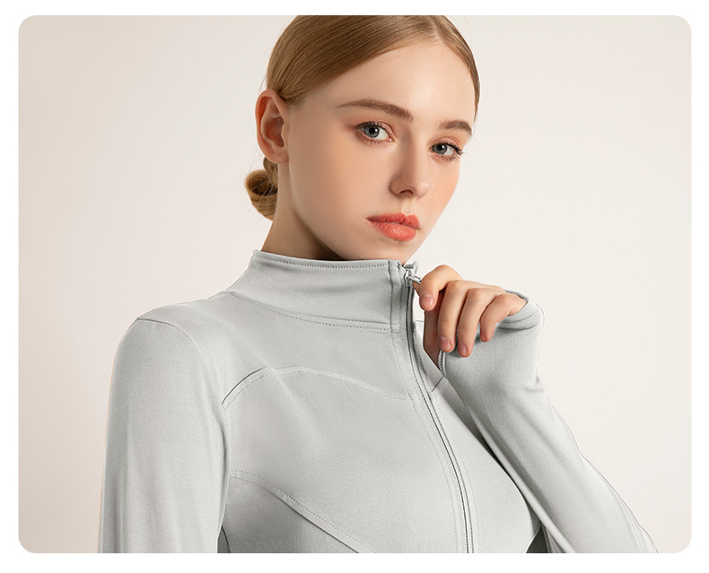 2024新款瑜伽服运动上衣加绒拉链外套女秋冬高级百搭显瘦运动户外详情27