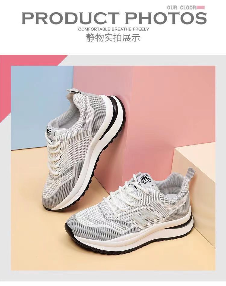 2024新款春夏轻便透气运动鞋女韩版百搭时尚跑步鞋女网面健步女鞋详情6