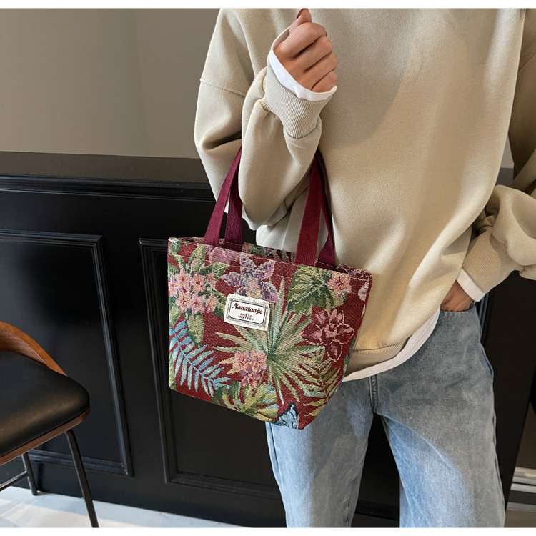 大容量国潮风帆布包包女2025新款通勤托特包女ins大学生上课单肩包详情35