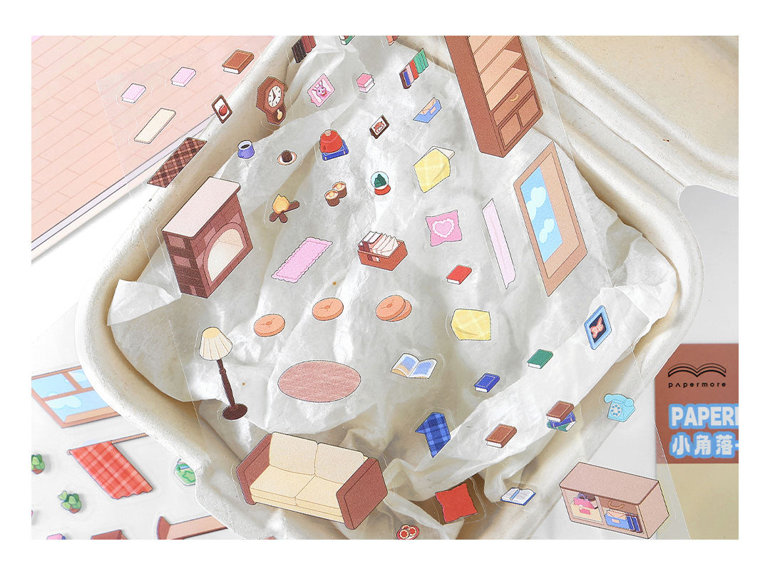 墨言PaperMore3D场景造景贴纸 小角落 学生DIY趣味装饰素材贴纸详情13