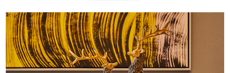 American-style elk ornaments, creative home living room TV cabinet, wine cabinet, soft furnishings, model room, housemoving gifts pic 6