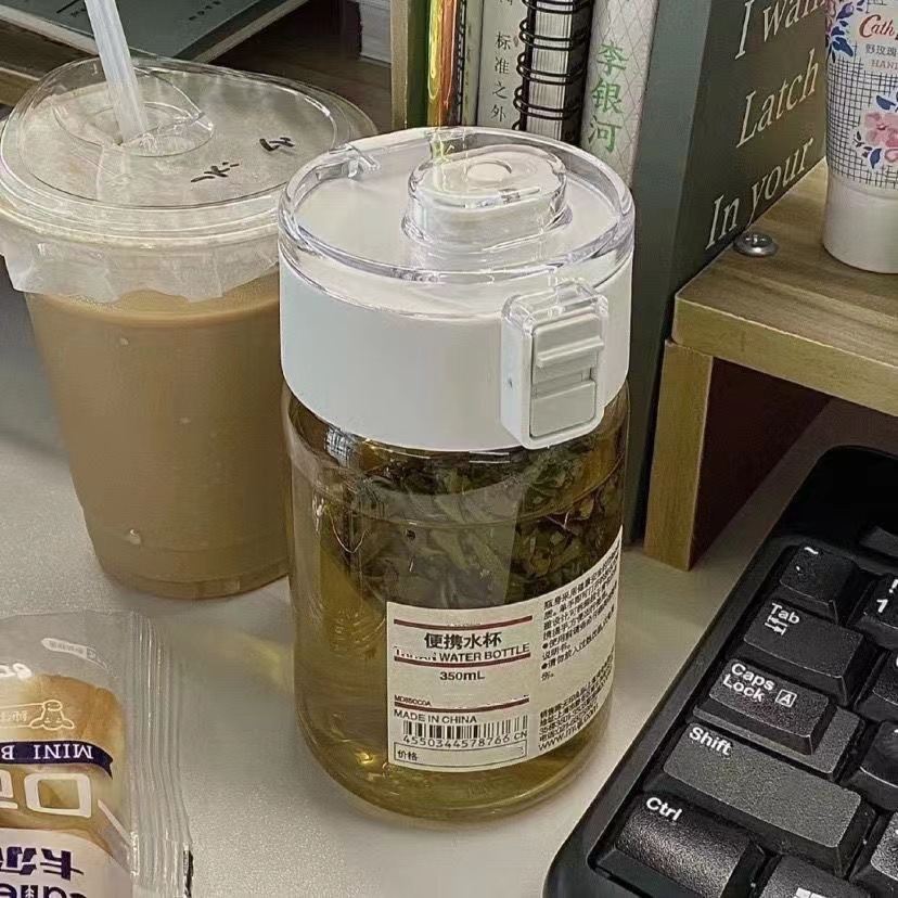 无印良品平替塑料杯子大容量奶茶水杯便携随手杯学生儿童创意手提 pic 10