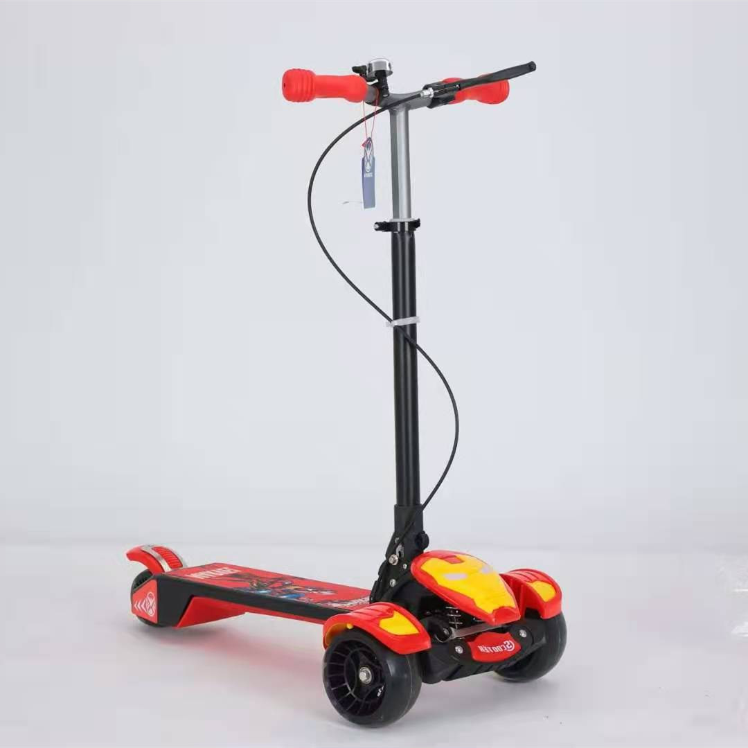 s2q Super High and Large scooter for children aged 3-6, 12-18, with three and four wheels, flashing music, boys and girls, toy sliding pic 4