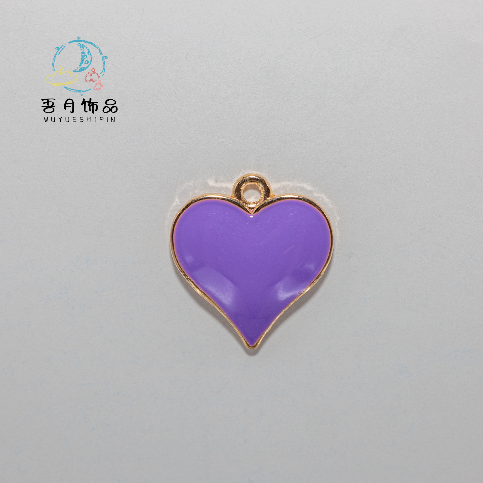 Heart-shaped necklaces, earrings, earrings, alloy oil-dripping jewelry accessories, diy material accessories, wholesale in Yiwu pic 7