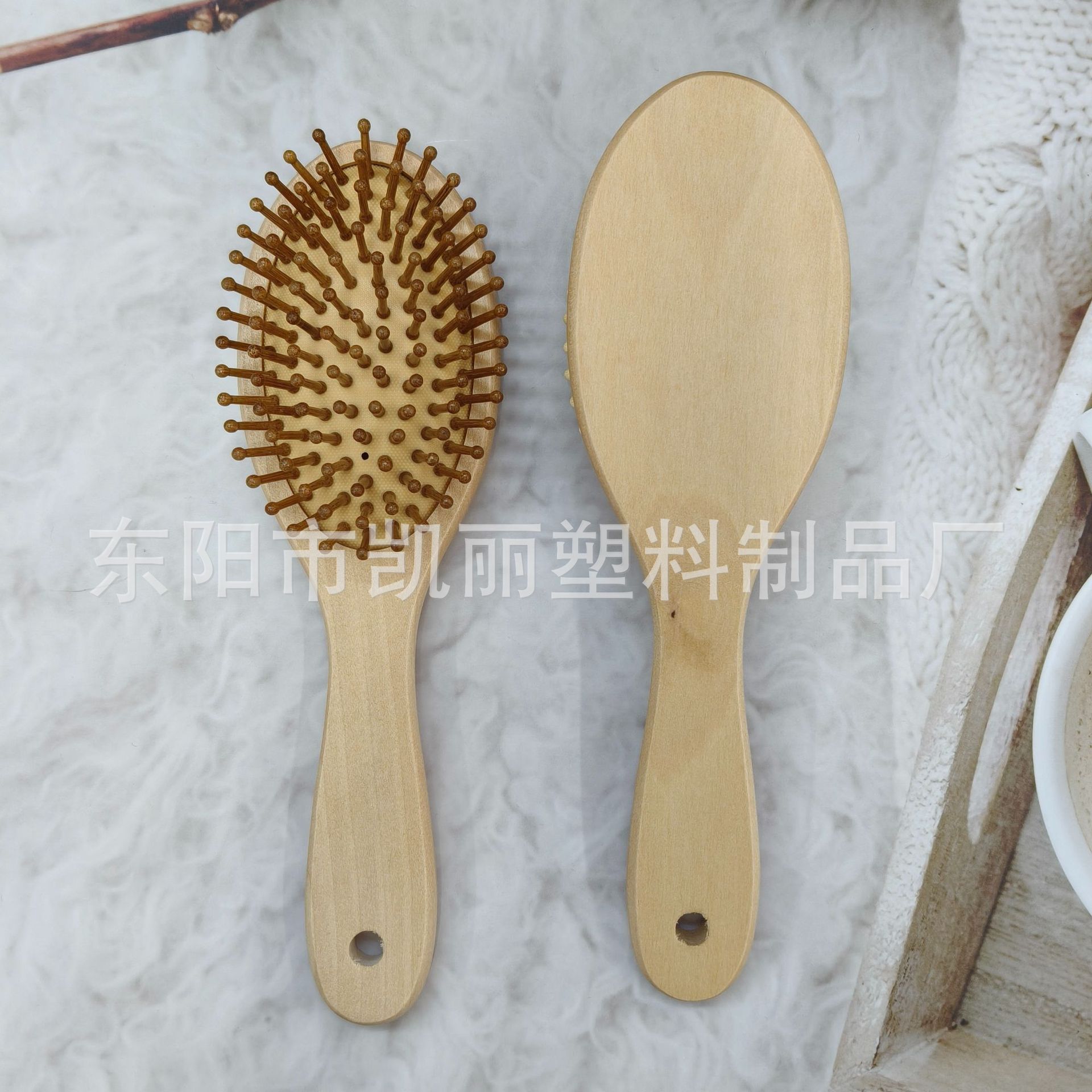 批发高质量头皮按摩气垫梳美发木梳气囊梳防静电长发护理木头梳子详情15