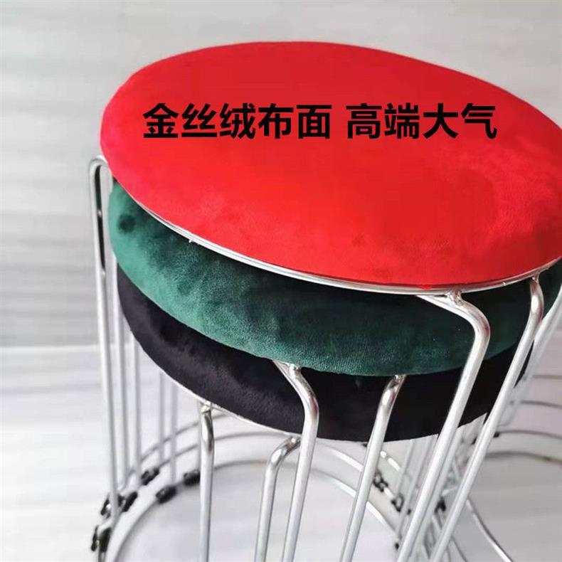 轻奢家用圆凳子简约耐用可叠摞餐桌凳实木加厚钢筋凳详情11