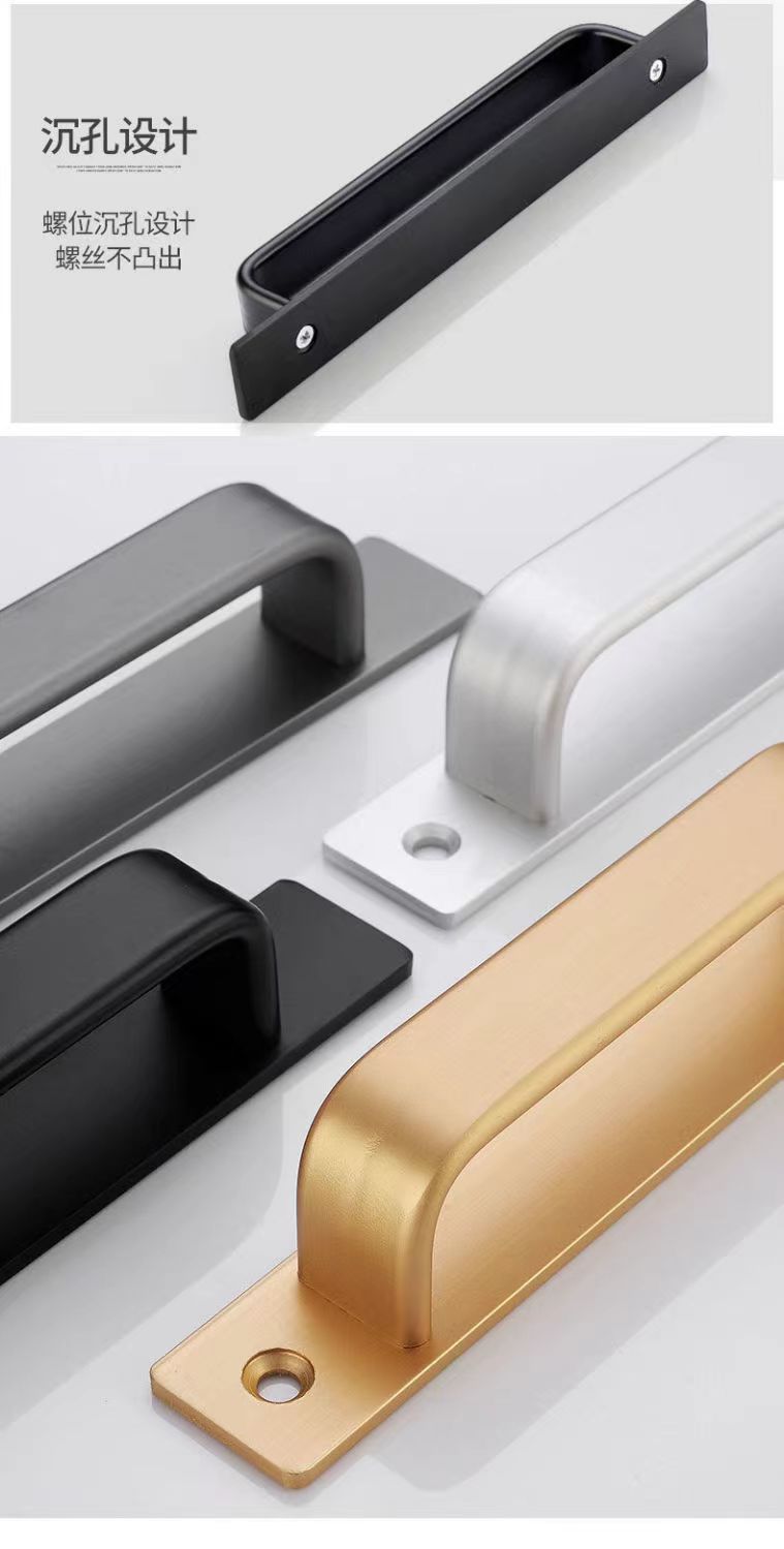 免打孔门窗拉手自粘现代简约房门玻璃门铝合金门浴室门推拉门拉手详情2