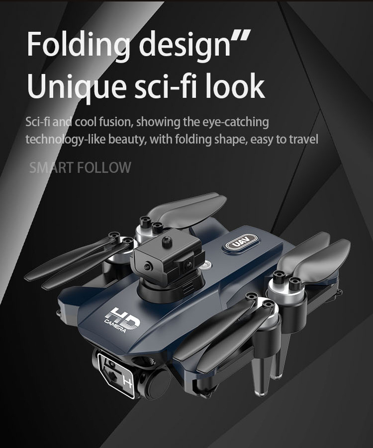 外贸无人机高清航拍超长续航飞行器灯光无刷光流避障遥控飞机玩具详情3