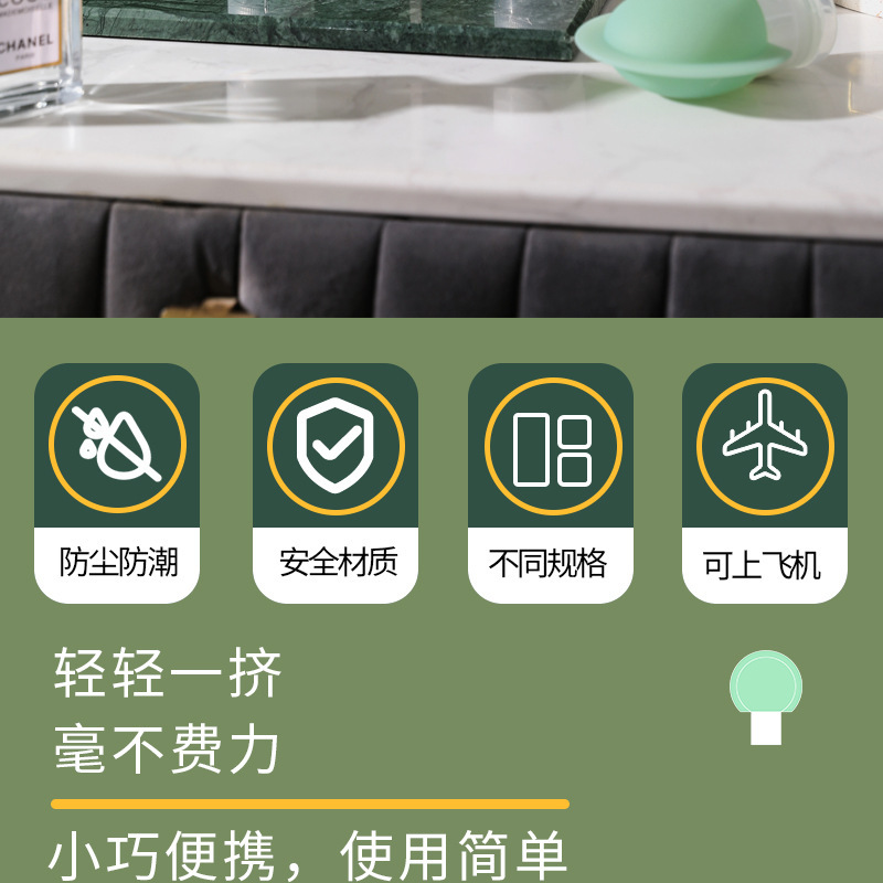 Genuine silicone travel bottle, portable travel wonder, shampoo and body wash, small bottle sealed, leak-proof and reusable pic 2