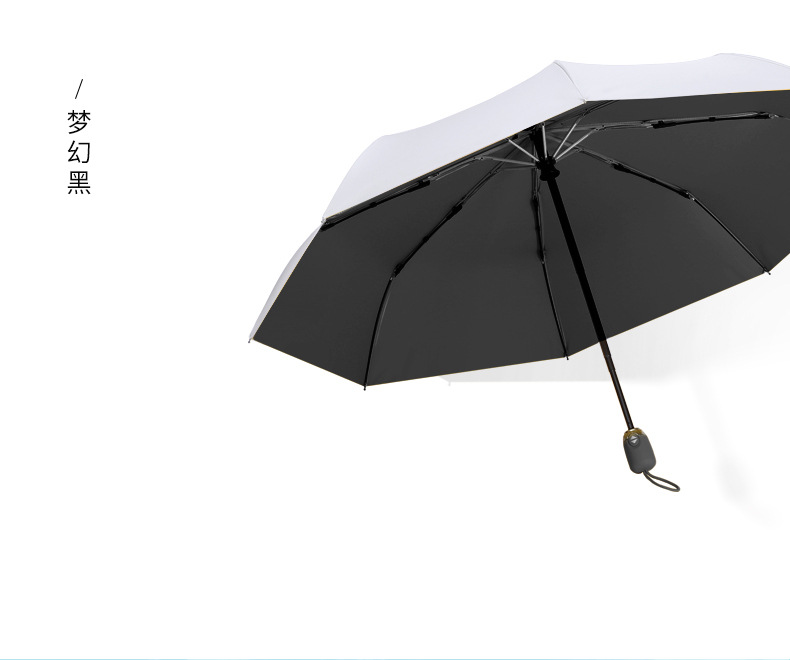 全自动晴雨两用遮阳伞钛银胶女小清新配色手柄雨伞加印logo广告伞详情21