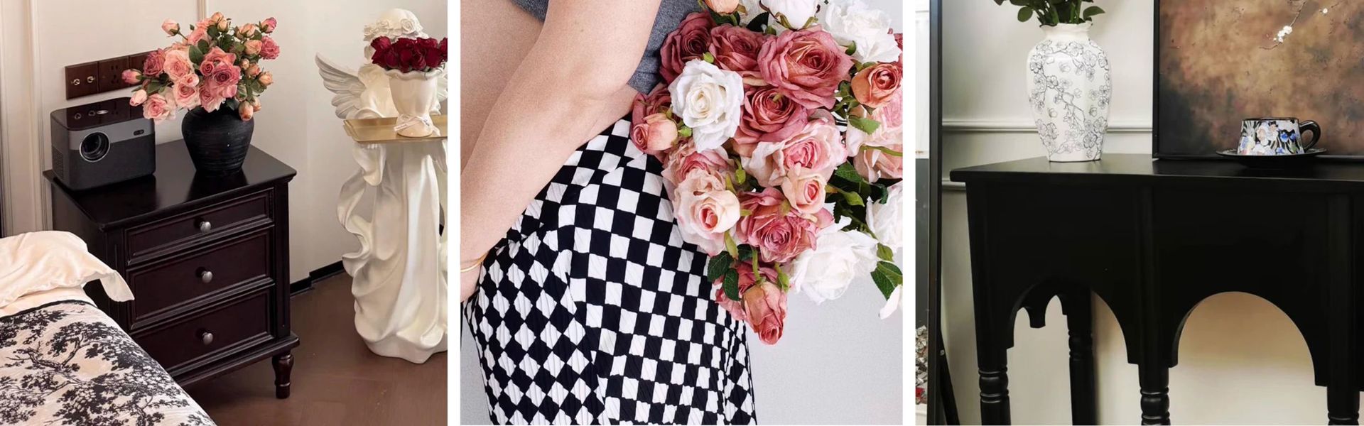 法式复古油画焦边玫瑰高级仿真手捧花束多头假花婚礼拍摄仿生干花详情2