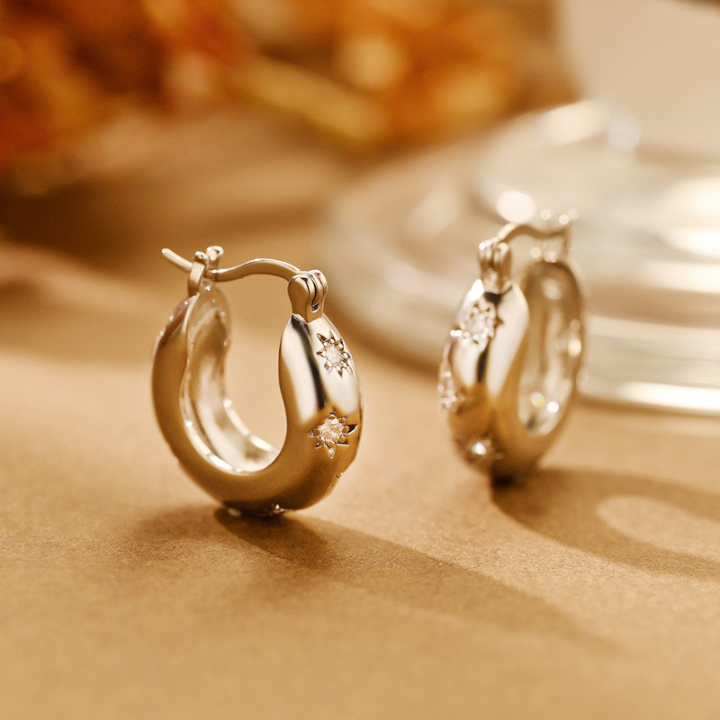 日韩精致简约耳圈爆款时尚百搭高级感素圈耳环气质通勤冷淡风耳扣详情49