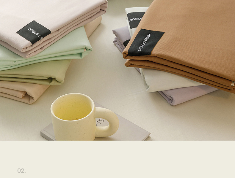 全棉100纯棉四件套轻奢简约长绒棉床单被套无印风学生宿舍三件套4详情7