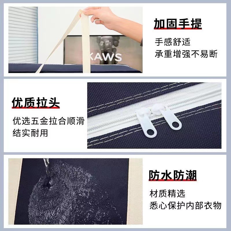编织袋搬家打包袋特大号行李袋防潮收纳袋被子衣服袋手提袋无纺布详情7