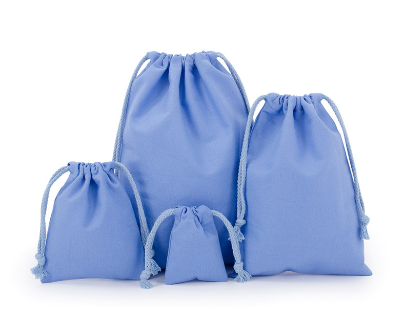 Wholesale and in-stock white drawstring cotton drawstring bags, blank eco-friendly gift packaging, storage canvas drawstring bags pic 58