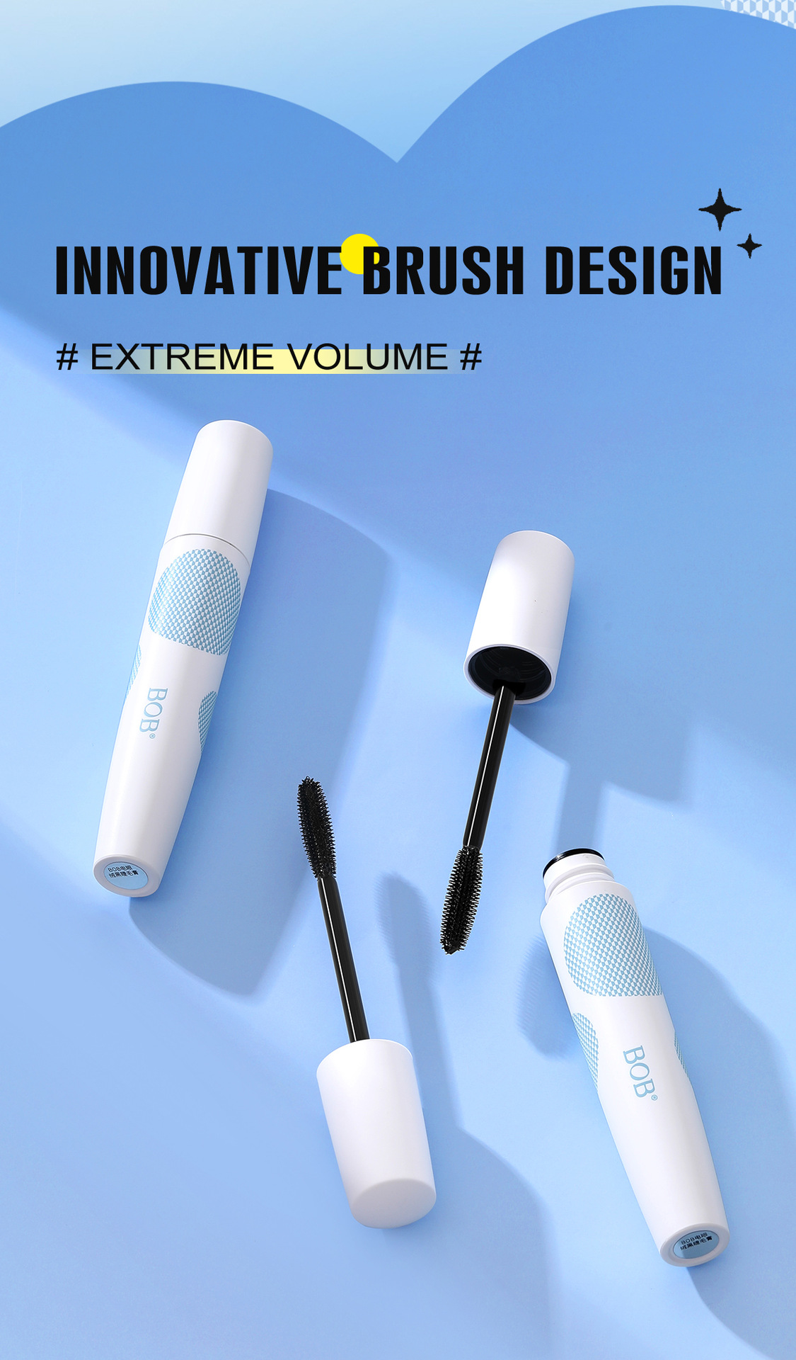 The cross-border BOB mascara is not prone to smudge, curling, and is waterproof and long-lasting pic 5