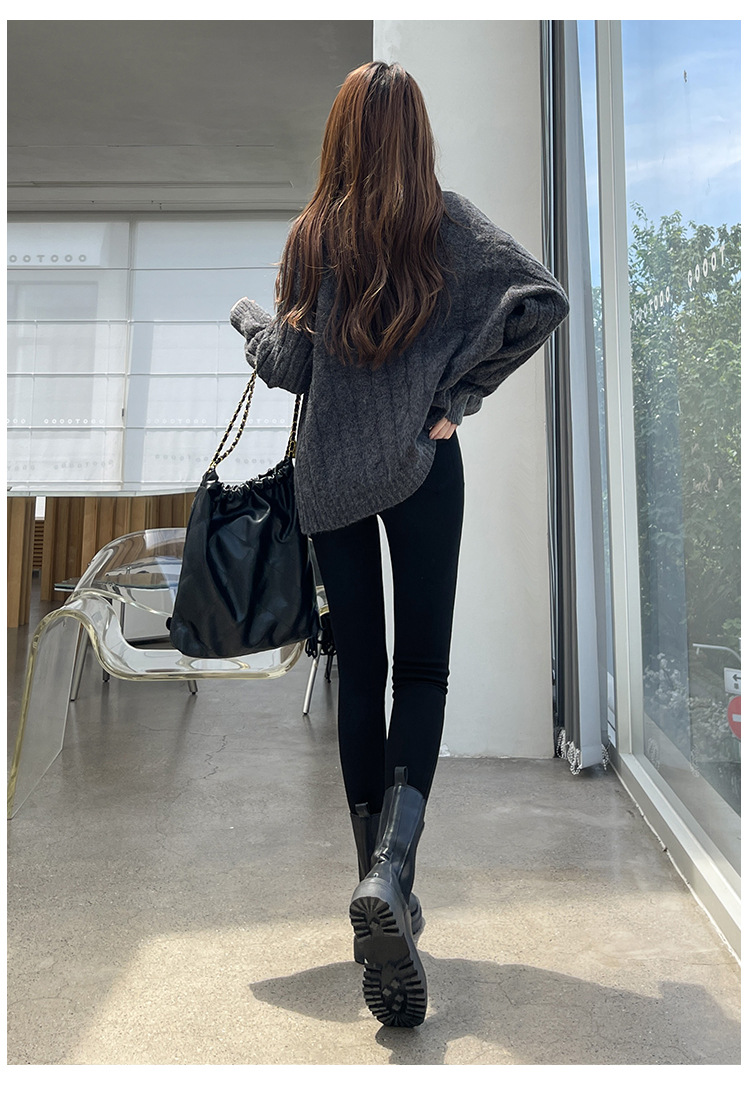打底裤女外穿春秋款薄款高腰显瘦紧身弹力修身铅笔小脚百搭小黑裤详情24